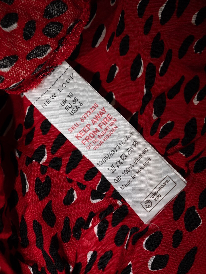 New Look Blouse Red/Black UK10 Pre-Owned image 9