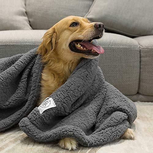 Allisandro Premium Fluffy Dog Blanket Upgrade Double Layer Soft Warm