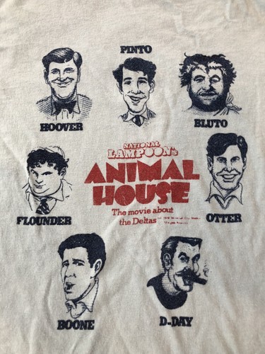 ANIMAL HOUSE Movie Promo T-Shirt 1978 National Lampoon 70s Comedy Film Vintage - Picture 2 of 6