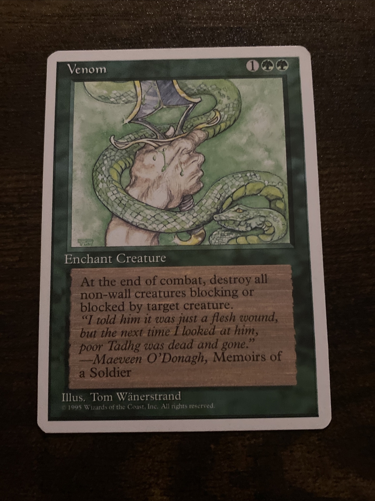 Venom Fourth 4th Edition MTG Magic The Gathering L1406*