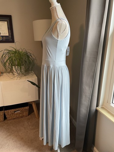 White House Black Market Sleeveless Matte Jersey Midi Dress Size XS Indigo - Picture 2 of 8