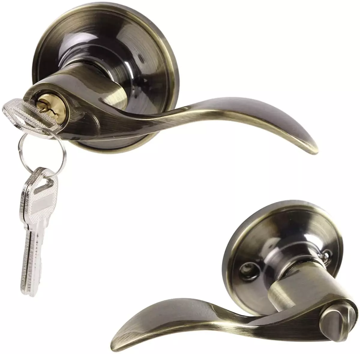 Door Knob, Door Handle, Interior Door Knobs with Lock and Key