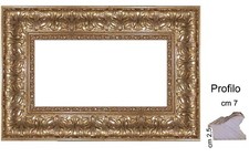 Cornice oro in legno mod. impero per dipinti,quadri Spess. cm 7  Misura cm 50x70