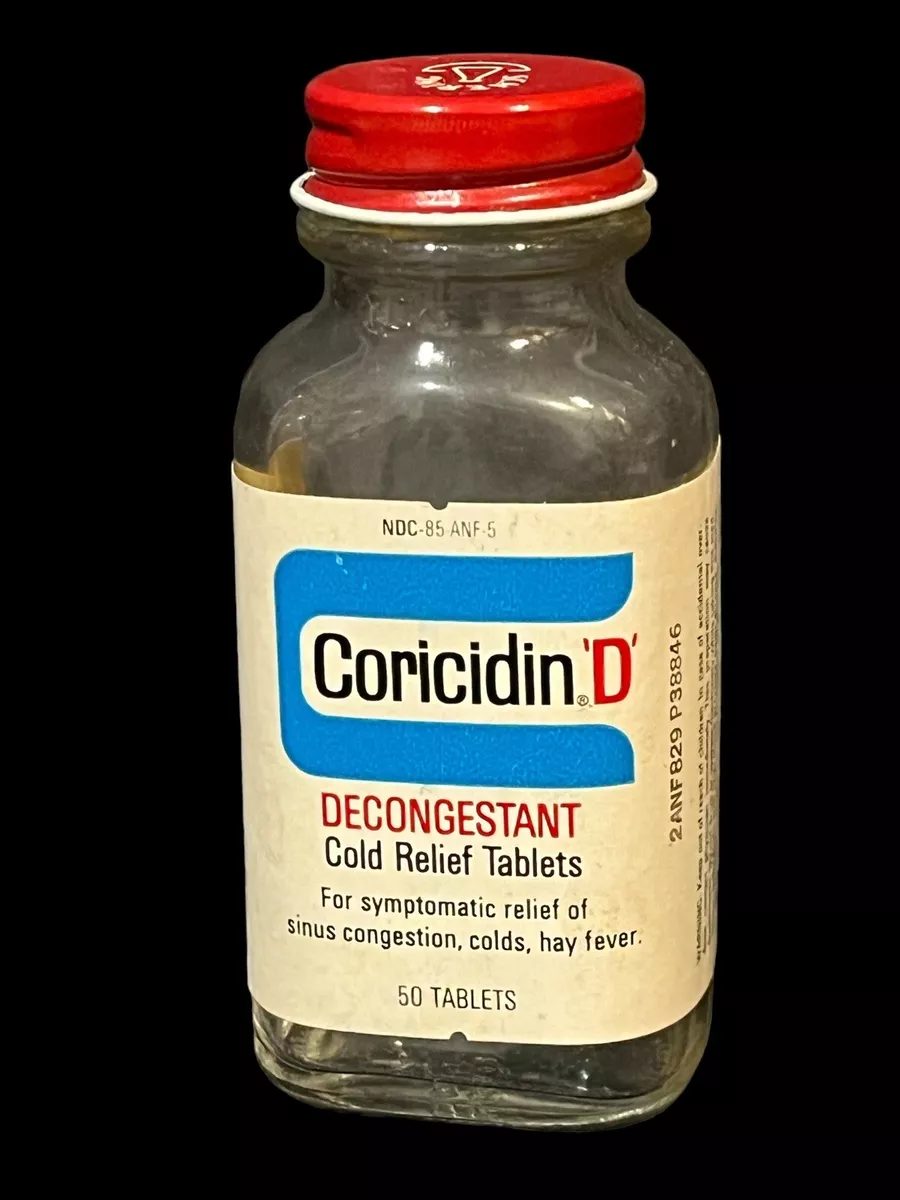 Coricidin glass bottle deals