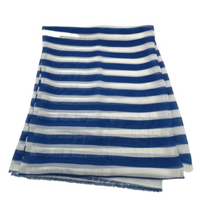 Jewish Blue/White Fabric/Net 74x60 Inches