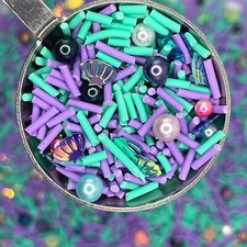 FAKE Purple Mermaid Themed Polymer Clay Sprinkle Mix NOT EDIBLE D6-32