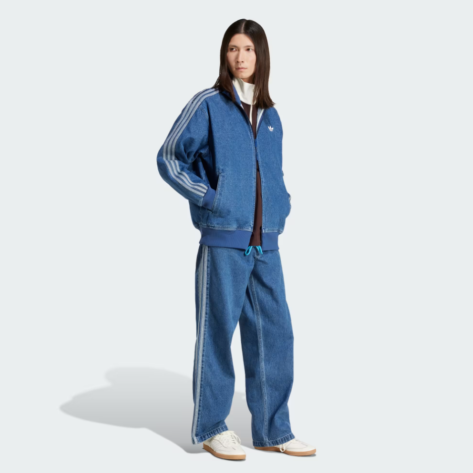 ADIDAS Originals Adicolor Denim Firebird Pants For Men ADIDAS Originals Adicolor Denim Firebird Pants For Men