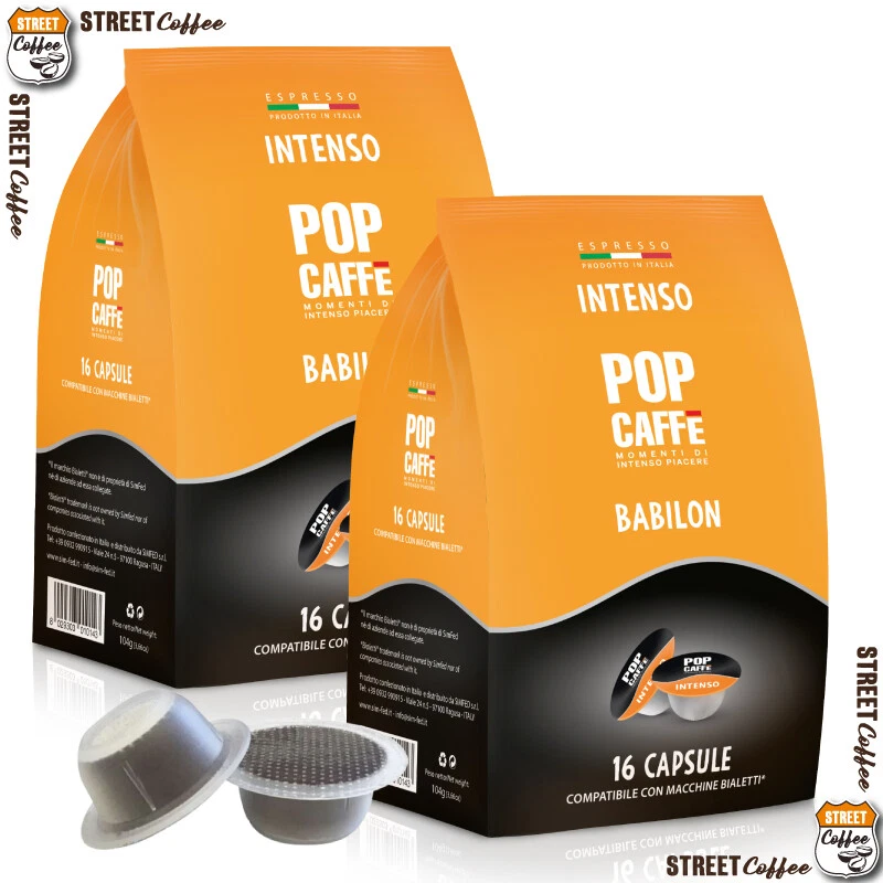 POP CAFFÈ 96 Cialde Capsule Caffè Pop Babilon Miscela Intenso Compatibile Bialetti
