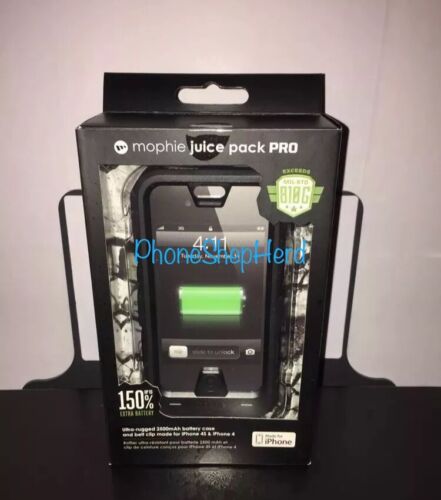 Mophie juice pack PRO Battery Case/holster iPhone 4s/4-Black+ Outride *Sealed* - Picture 2 of 6