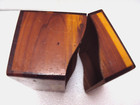 Vtg Recipe File Box  Wood Mid Century 5 1/2" x 3 1/4" x 3 3/4" High — photo 7