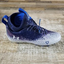 Under Armour UA Spotlight LUX MC 2.0 Mens Cleat Sz 9 Navy White Football Cleats