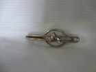 2" unique silvertone horse head tie slip on clip tie clasp,pre-owned — photo 1