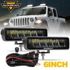 AUXBEAM 2x 6" LED Work Light Bar Pods Fog Lamp Offroad Driving Truck SUV ATV 4WD