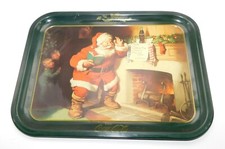 Enjoy Coca-Cola Santa Please Pause Here Metal Tray Christmas Sundblom