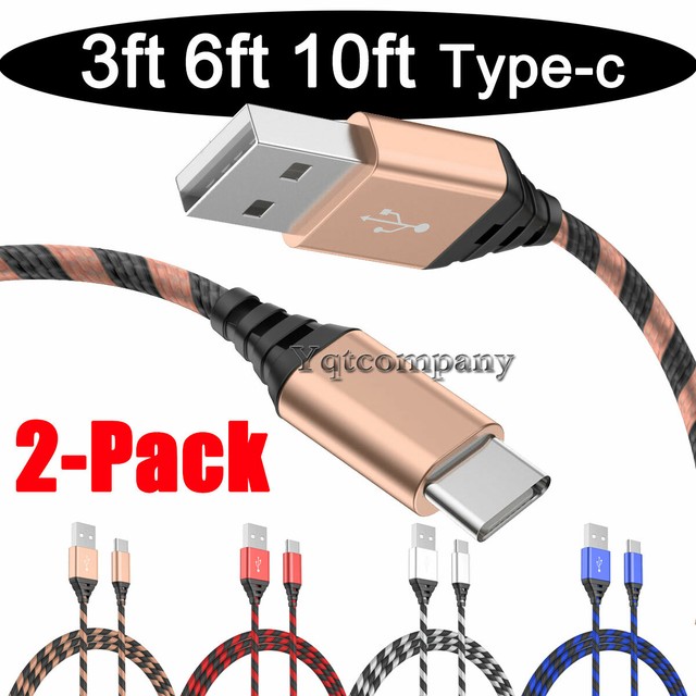 2x Samsung Galaxy S21 S20 S10 S9 S8 Note20 USB Type C Charging Cord