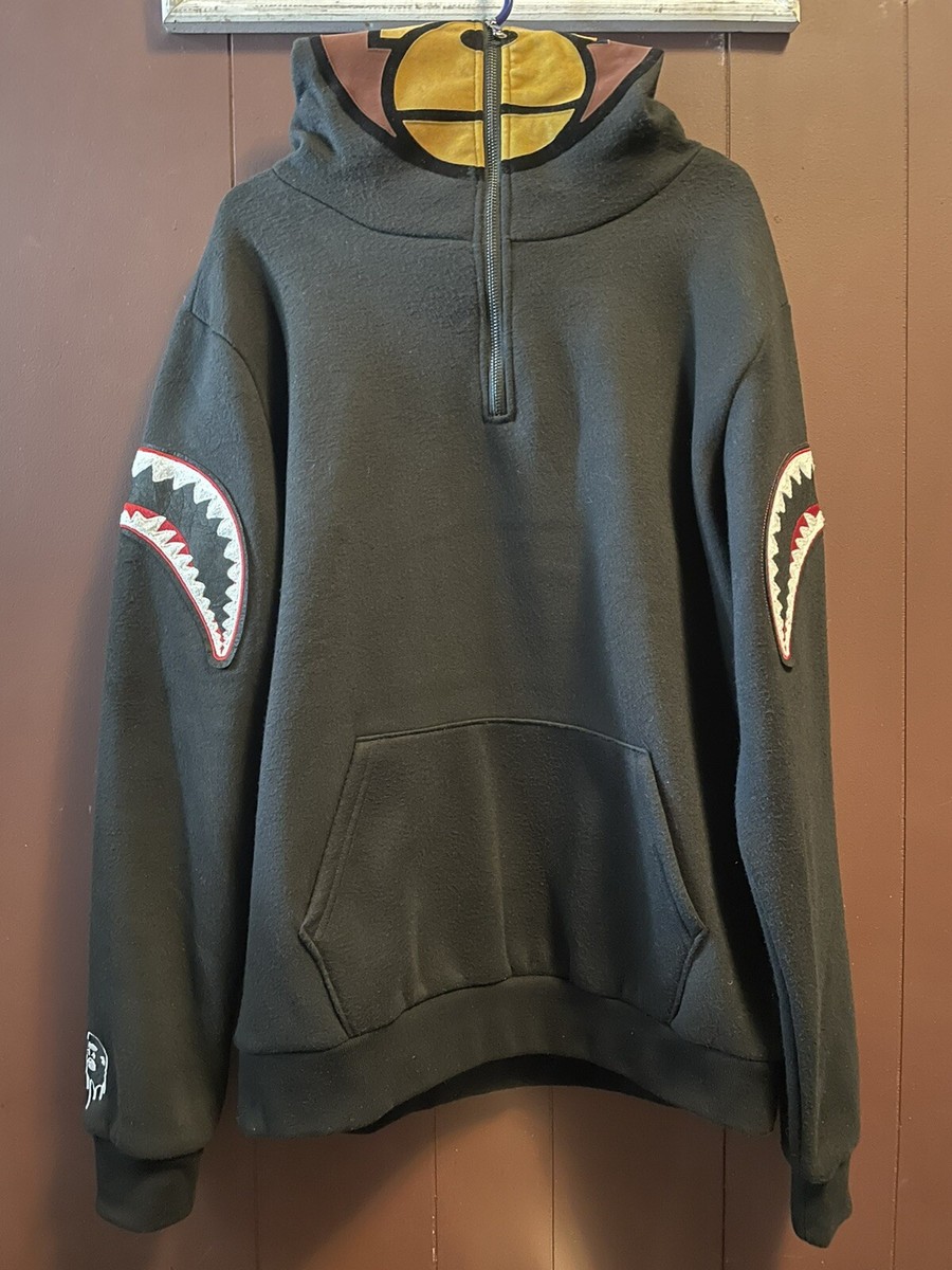 Hudson Outerwear Ape Zip Up Hoodie Pullover Sweatshirt Black Size 
