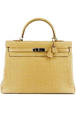 HERMÈS 2016 KELLY RETOURNE 35 CM MATT NILOTICUS KROKODILLEDER TASCHE