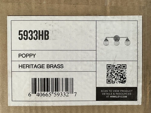 Hinkley Lighting 5933 Brass Poppy 3-Light 24"W Bathroom Vanity Light - Picture 1 of 4