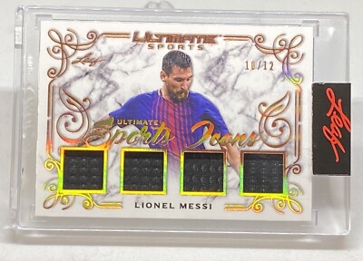 2021 Ultimate Sports LIONEL MESSI QUAD GAME-USED BARCELONA JSY NUMBER   #10 /12