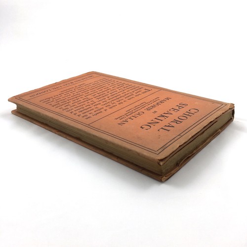 Choral Speaking 1931 1st Edition Hardcover With Dust Jacket Marjorie Gullan - Picture 4 of 12