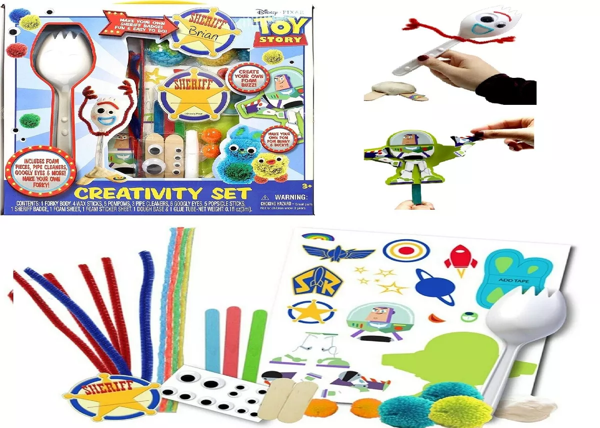 Toy Story 4 Creativity Set Disney Make Your Own Forky Sheriff Badge Kit  Pixar