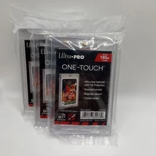 Ultra Pro One-Touch Thick Card 130pt Point Magnetic Card Holder - LOT of 3
