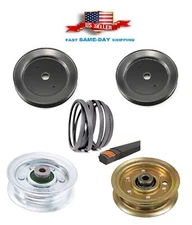 Complete 42" Deck Pulley Belt Kit For Poulan PO14542 PO17542LT PXT175G42 PO19542