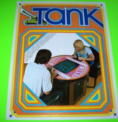 TANK Arcade Game FLYER Original Unused Kee Games 1975 Retro Video