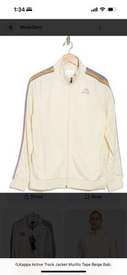 Kappa Active Track Jacket Murillo Tape Beige Baby Regular Fit Size XXL