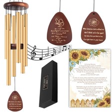 Memorial Gifts for Loss of Mother - Wind Chimes for Outside, Sympathy Wind Ch...