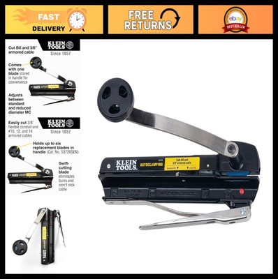 Armored Cable Cutter for BX/AC/MC - Cuts 3/8'' Cable, Extra Blades & Storage