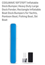 COOLWAVE 10FT Inflatable Dock Bumper, Heavy Duty Large Dock Fender *NEW*