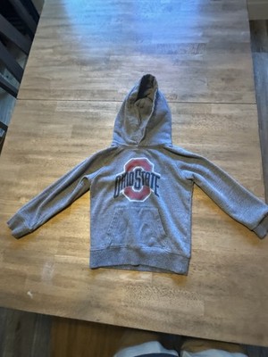 Homage Ohio State Graphic Print Pullover Hoodie Unisex Kids Size 6 Gray