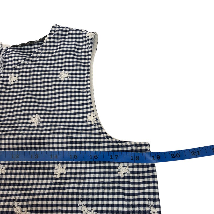 Zara Gingham Plaid Print Embroidered Tank Top Shirt Size M Western Cowgirl Boho thumbnail 11