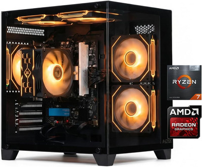 High-Performance Gaming PC, Ryzen 7, 16GB RAM, 1TB SSD, ARGB Fans