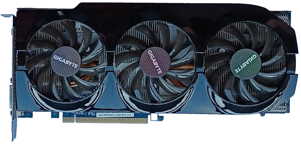 SCHEDA GRAFICA GIGABYTE RADEON HD 7950 WindForce 3X OC, 3 GB GDDR5 384 BIT - Immagine 3 di 4