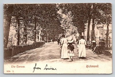 Edwardian Richmond Terrace Postcard 1904 Surrey Hampstead Posted