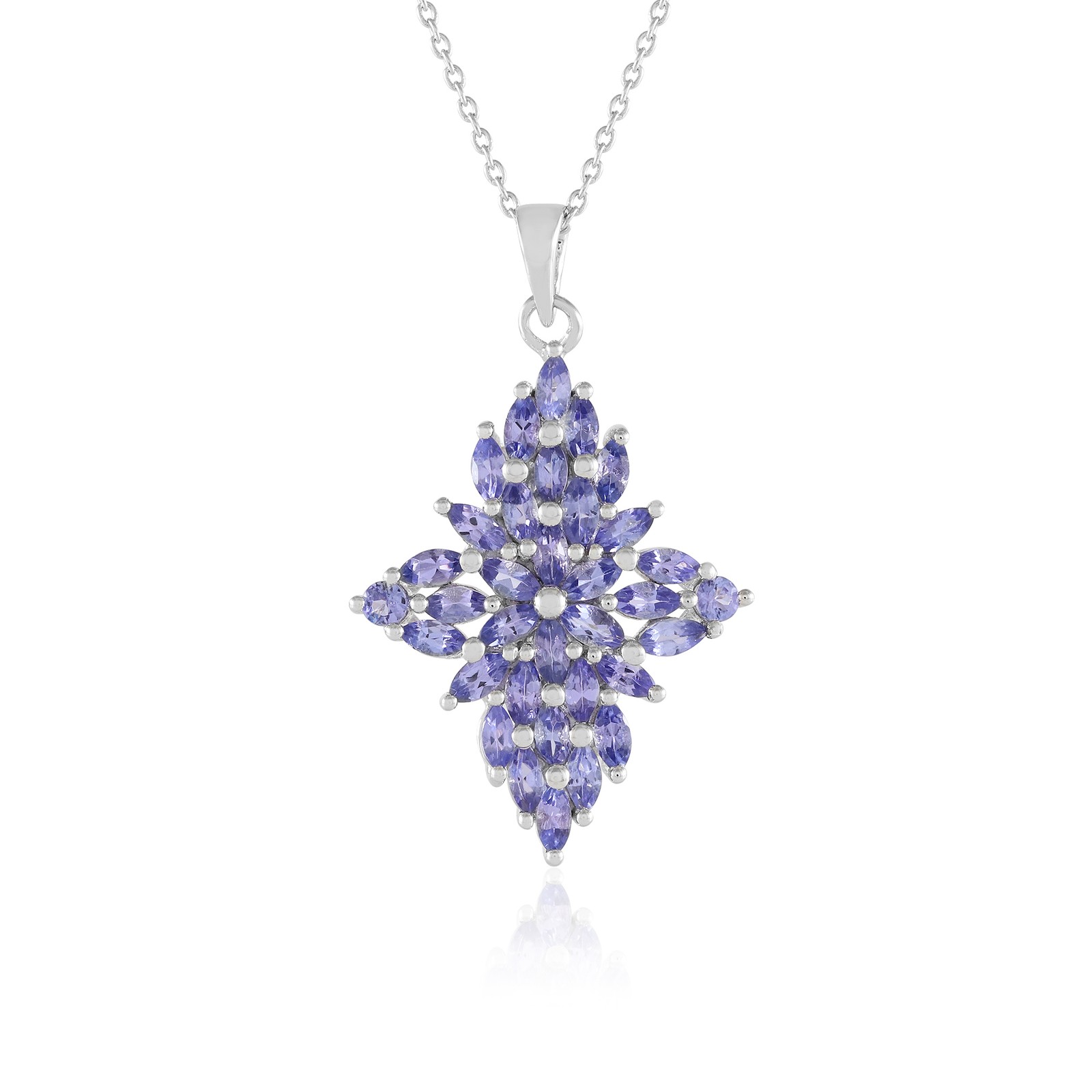 Tansanit Sterling Silber Halskette