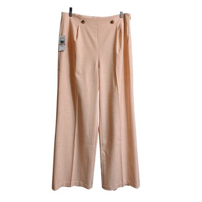 NWT Michael Kors Womens Peach Wide Leg High-Rise Dress Pants Trousers Size 10