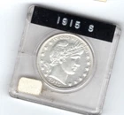 1915-S 50C Barber Half Dollar Good condition