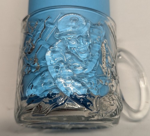 Par de tazas de vidrio 3D vintage 1995 McDonalds DC Comics Batman Forever Riddler - Imagen 2 de 4