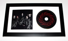 MOTIONLESS IN WHITE BAND SIGNED FRAMED 'DECADES' CD COVER ALBUM INSERT x5 COA
