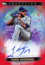 2024 Topps Inception Yariel Rodríguez Rookie and Emerging Star Auto Red #/50