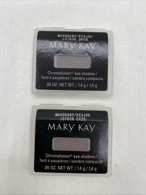 Mary Kay Chromafusion Eye Shadow LOT OF 2 Mahogany Full Size .05 Oz 107608