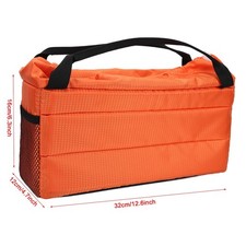 ⁺Insert Padded Camera Bag DSLR Partition Protection Case With Cover &