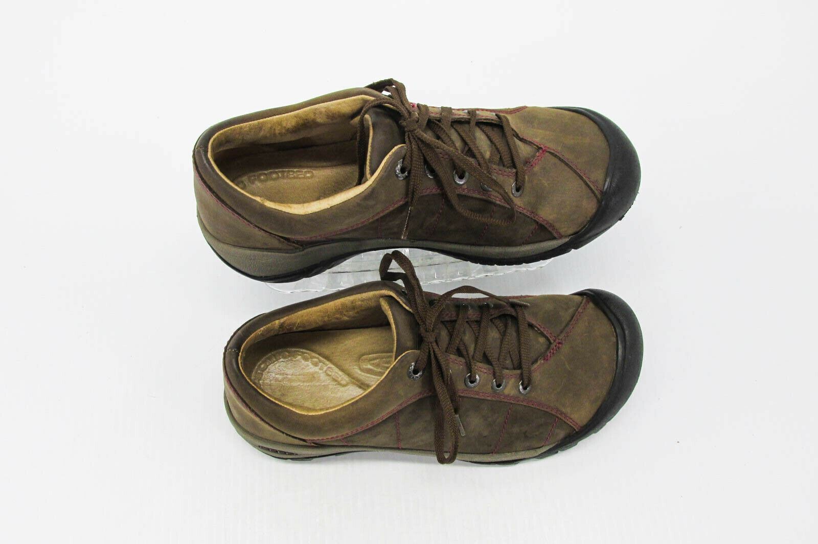 Keen scarpa donna Presidio taglia 9 5M sneaker Oxford pelle marrone usata qp
