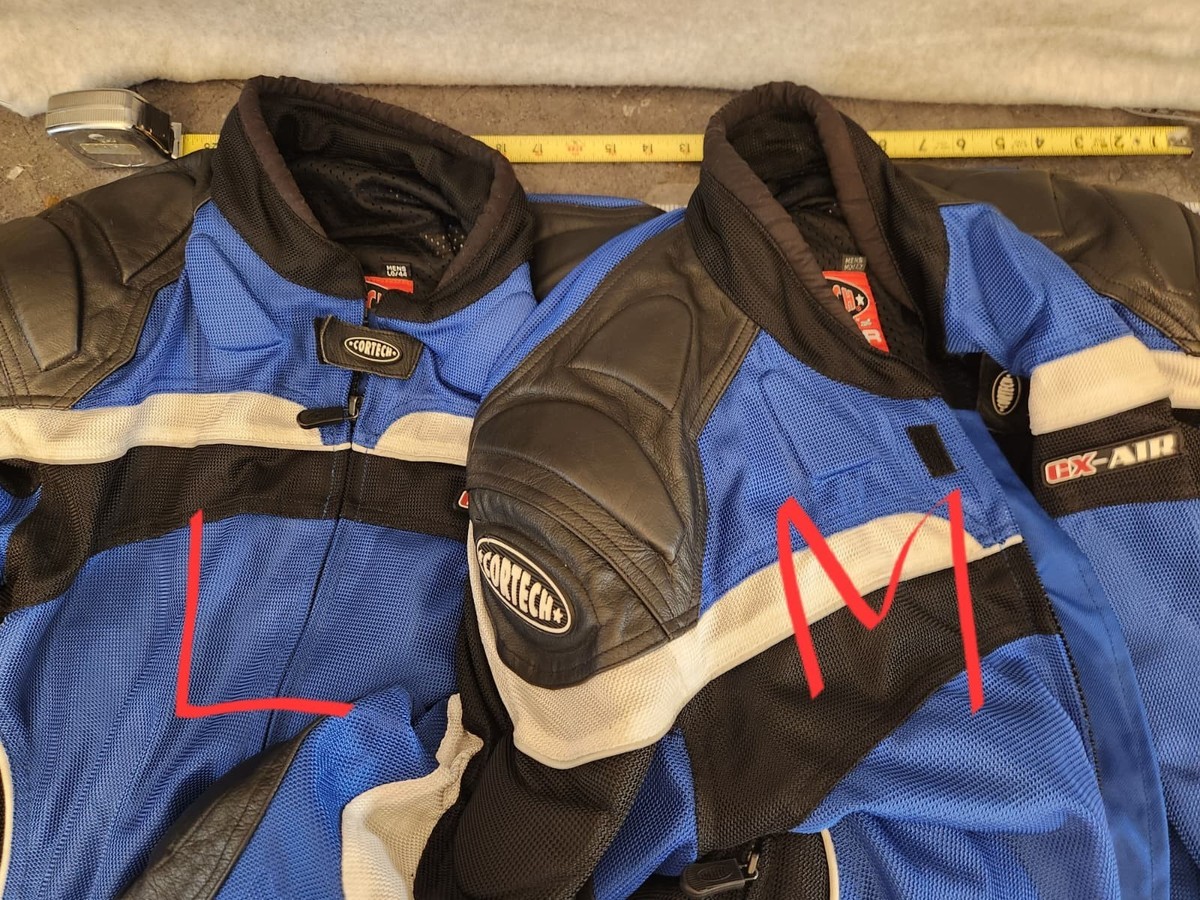 Cortech GX Air Motorcycle Jacket Mens Large 44 Blue Black Mesh