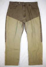 Wrangler Pro Gear Jeans Pants Men's 40x30 Double Front Upland Brush Brown Beige