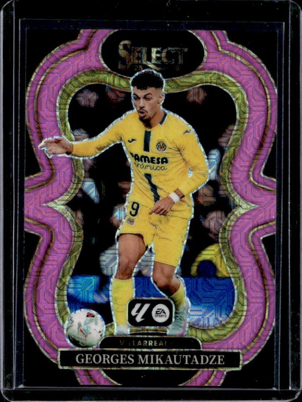 2025-26 Panini Select La Liga Georges Mikautadze Mezzanine Pink Mojo Prizm #/99