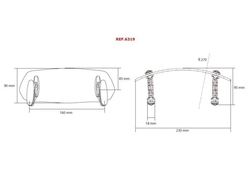 Extensor de pantalla con clip ajustable transparente Puig BMW R1200 GS 2000-2012 Foto 4 de 4